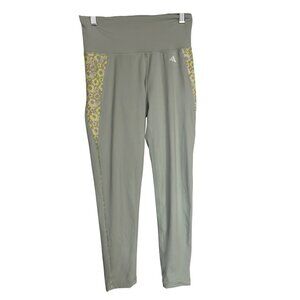 Adidas Training Leggings Womens Medium High Rise 7/8 Training Leggings Green Wit